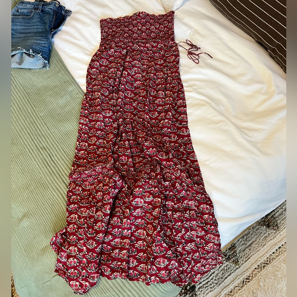 Vintage American Eagle Strapless Maxi Dress sz S
